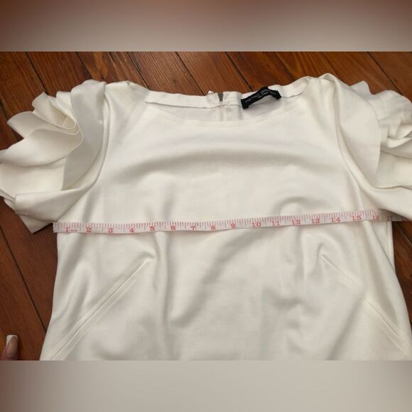 Pietro Brunelli || Women’s White Salisburgo Shealth Ruffle Maternity Dress S - Picture 8 of 11